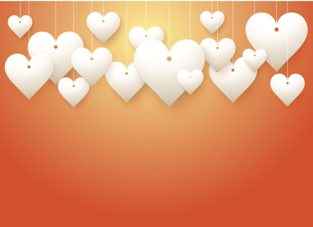 背景美丽洁白的心。矢量图图片下载