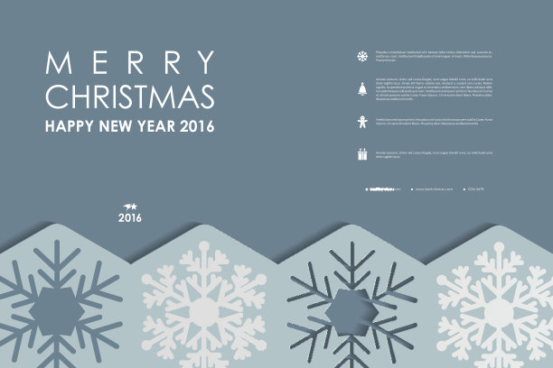 一套小册子，海报设计模板在圣诞节风格图片下载