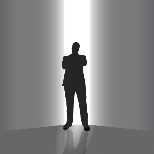 矢量剪影的商人。图片下载