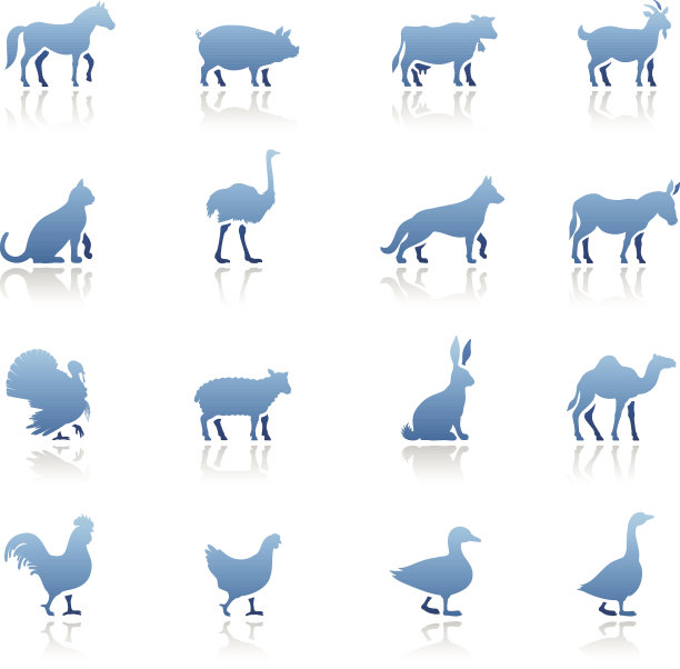 农场动物图标集图片下载