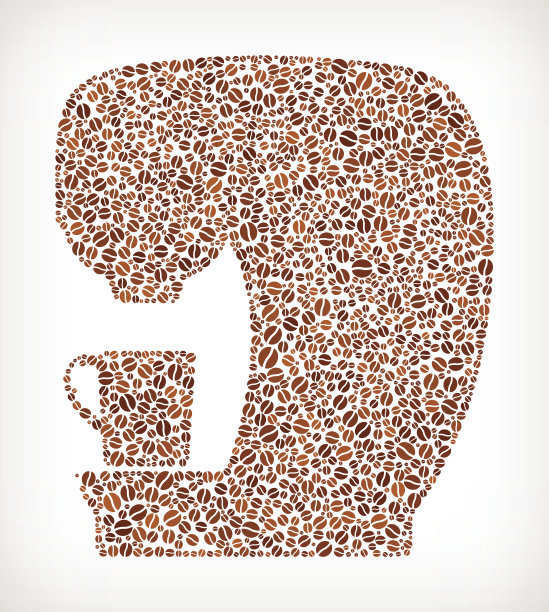 咖啡机豆图案图片下载