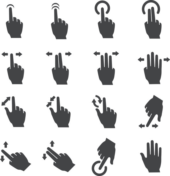 触摸手势图标- Acme系列图片下载
