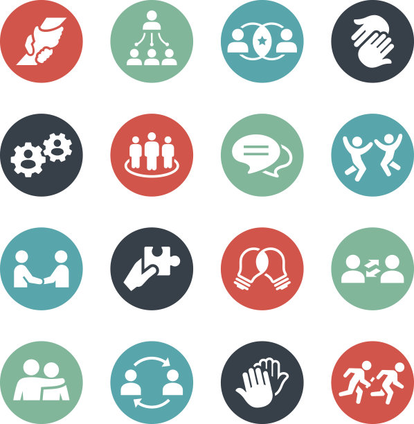 团队合作圈图标图片下载