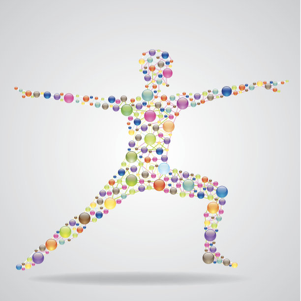 瑜伽抽象插图图片下载