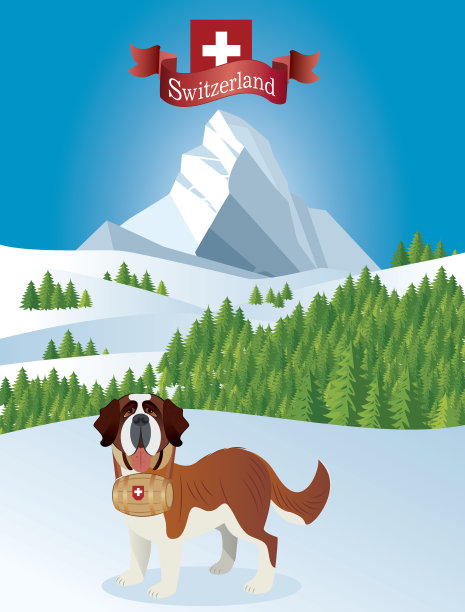 圣伯纳和山图片下载