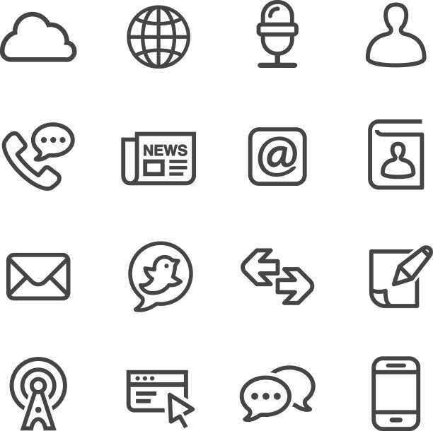 通讯和互联网图标-系列图片下载