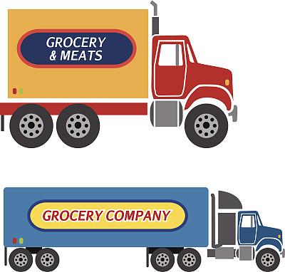 食品运输卡车图片下载