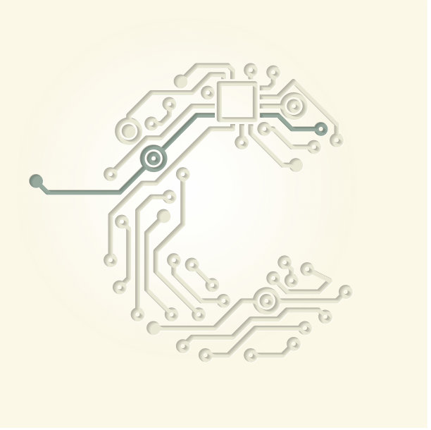 字母C(切断电子导电轨道)图片下载