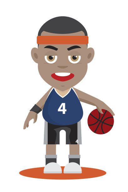 篮球运动员向量图片下载