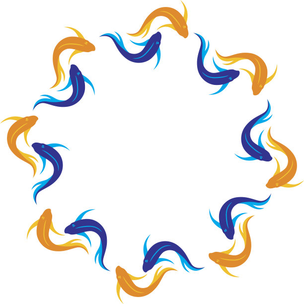 锦鲤鱼框架图片下载