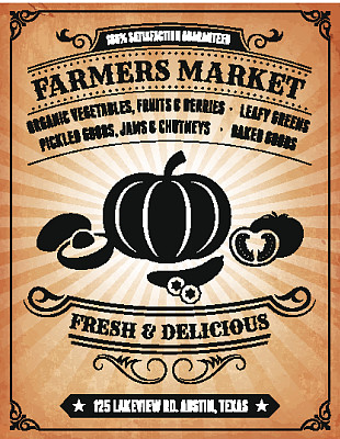 农贸市场免版税载体背景海报邀请函图片下载