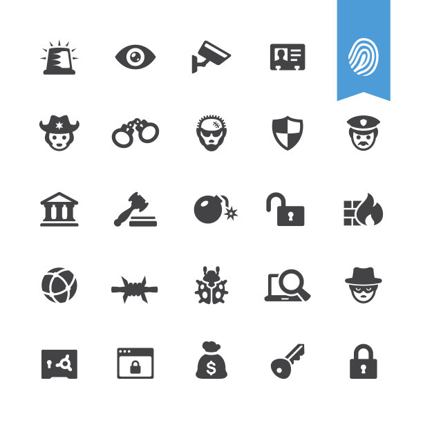 安全相关的矢量图标图片下载