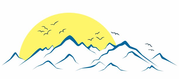 山从太阳的黎明。图片下载