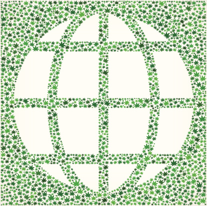 环球杂草版税免费矢量艺术模式背景图片下载