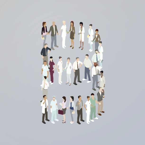 组成字母B的医生图片下载