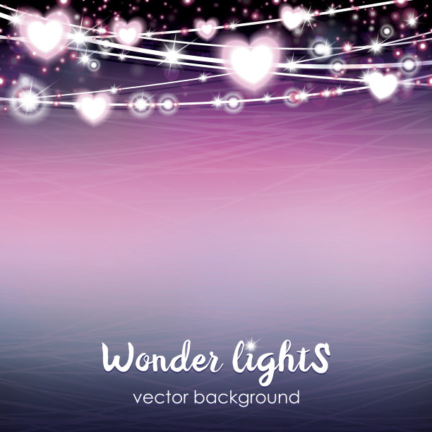 广场散景背景有绳索灯图片下载