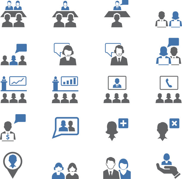 业务和通信图标集图片下载