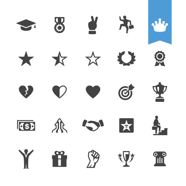 奖项和赢得向量图标图片下载