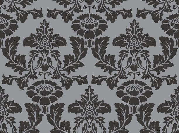 矢量无缝锦缎图案图片下载