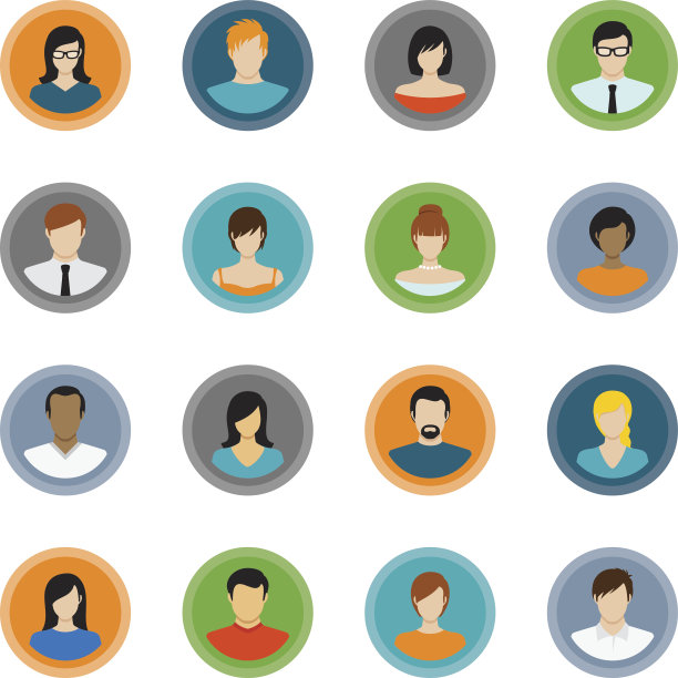 一套阿凡达彩色图标图片下载