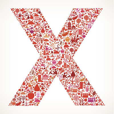 字母X对秋季版税免费矢量艺术图案图片下载
