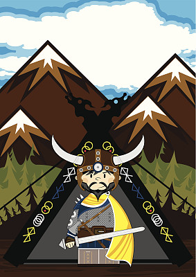 海盗和帐篷场景图片下载