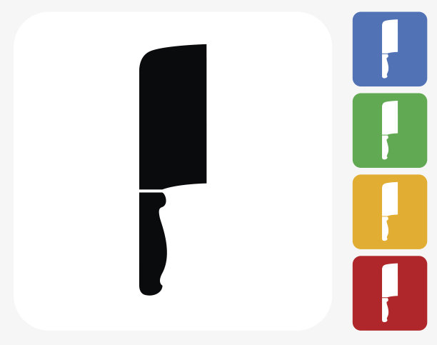 肉刀图标平面设计图片下载