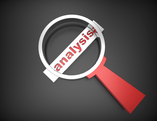 分析3d字，放大镜的概念图片下载
