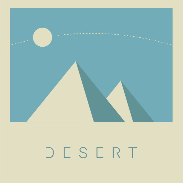 矢量海报:沙漠图片下载