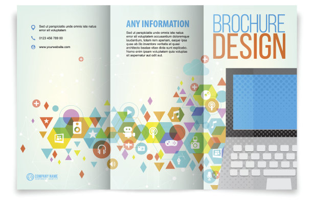 多媒体三页宣传册设计图片下载