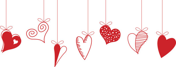 挂着情人节的心图片下载