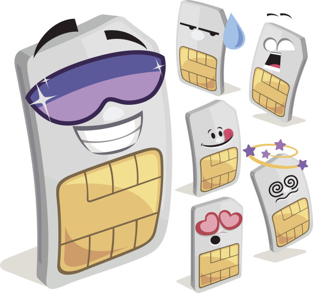 SIM卡卡通套装图片下载