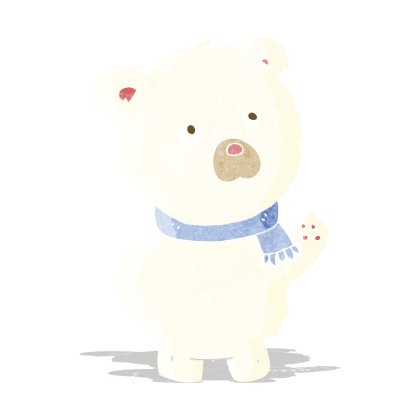 卡通可爱的北极熊图片下载