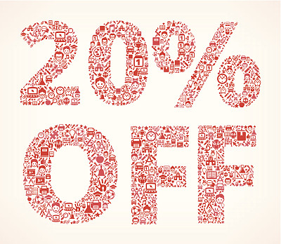 八折教育版权免费矢量艺术图案图片下载