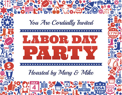 劳动节小旗帜美国版税免费矢量艺术图片下载