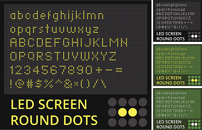 LED字体字母版税免费矢量艺术图片下载