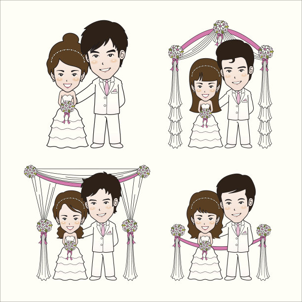 婚礼的插图图片下载