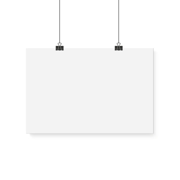 孤立的矢量海报模型。现实向量EPS10纸图片下载