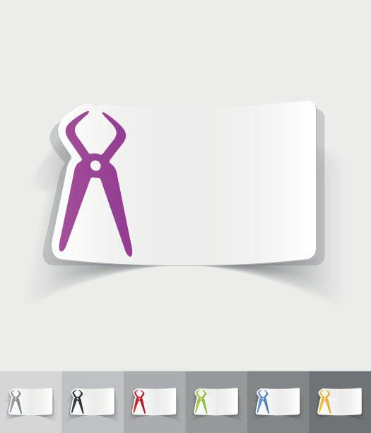 现实的设计元素。牙钳图片下载