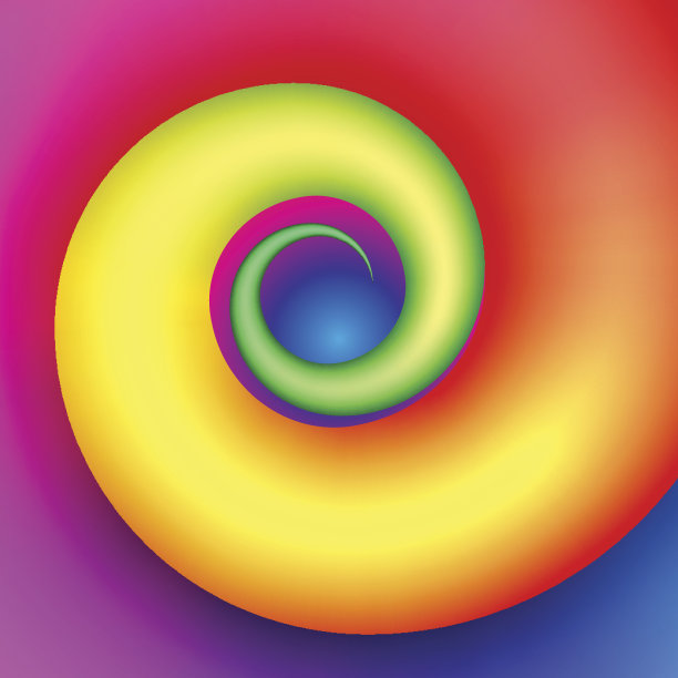 彩色漩涡形状图片下载