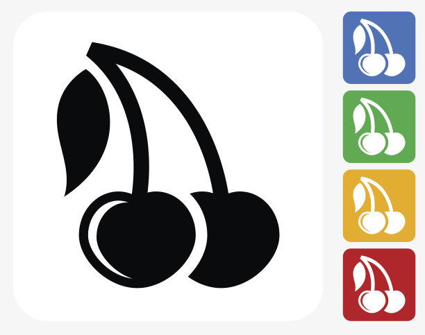 樱桃图标平面设计图片下载