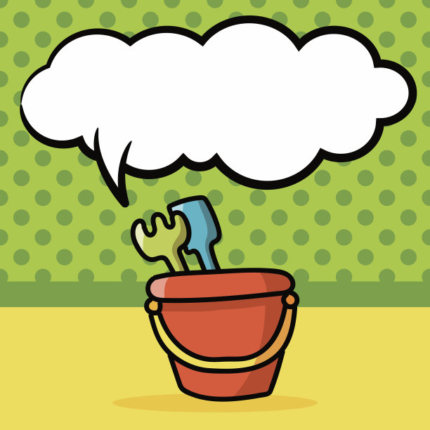 沙桶彩色涂鸦，言语泡泡图片下载