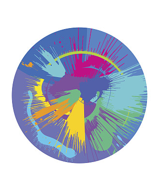 旋转绘画-蓝色，绿色图片下载