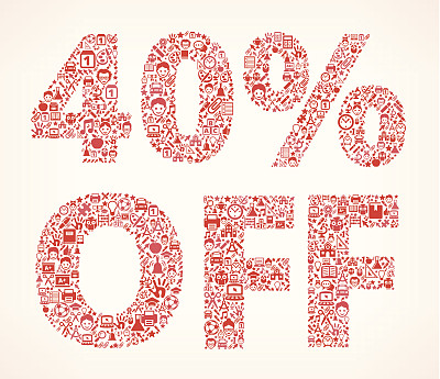 百分之四十关闭标志图标模式图片下载