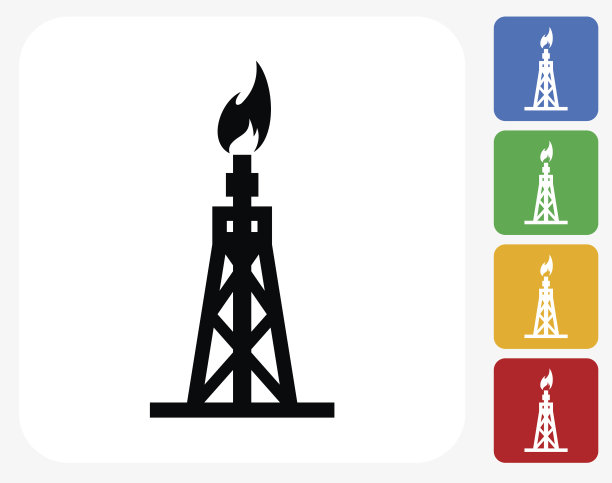 石油钻探图标平面图形设计图片下载