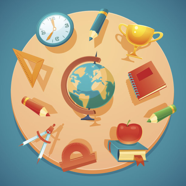 向量教育和学校图标设置。图片下载