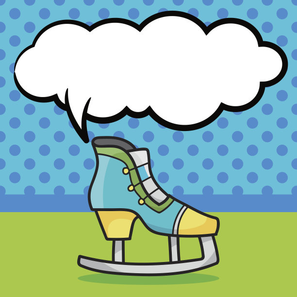 溜冰鞋涂鸦，说话泡泡图片下载