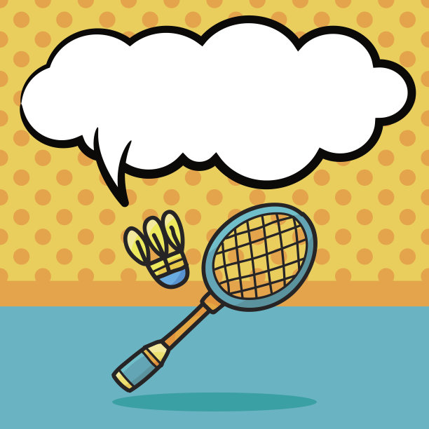 羽毛球涂鸦，演讲泡泡图片下载