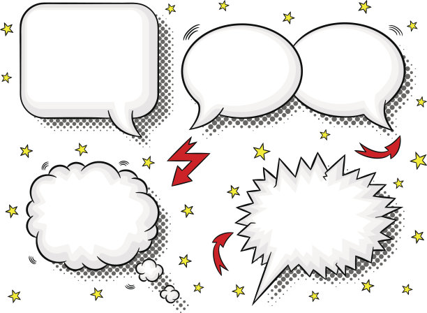 喜剧风格的演讲泡泡素材图片