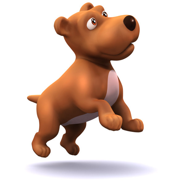 3d小狗狗在空中跳跃图片下载